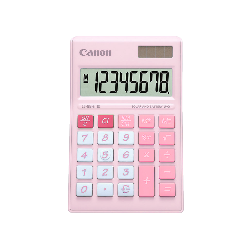 Canon LS-88 Hi III 8-digits Dual Power Mini-Desktop Calculator